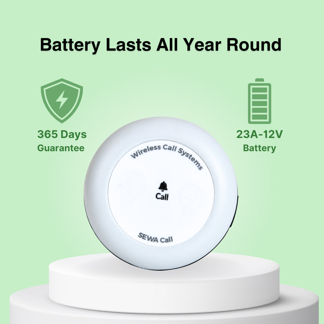Wireless Office Bell – The Best Hands-Free Calling Solution ( Pack of 20 Buttons and 1 Display )