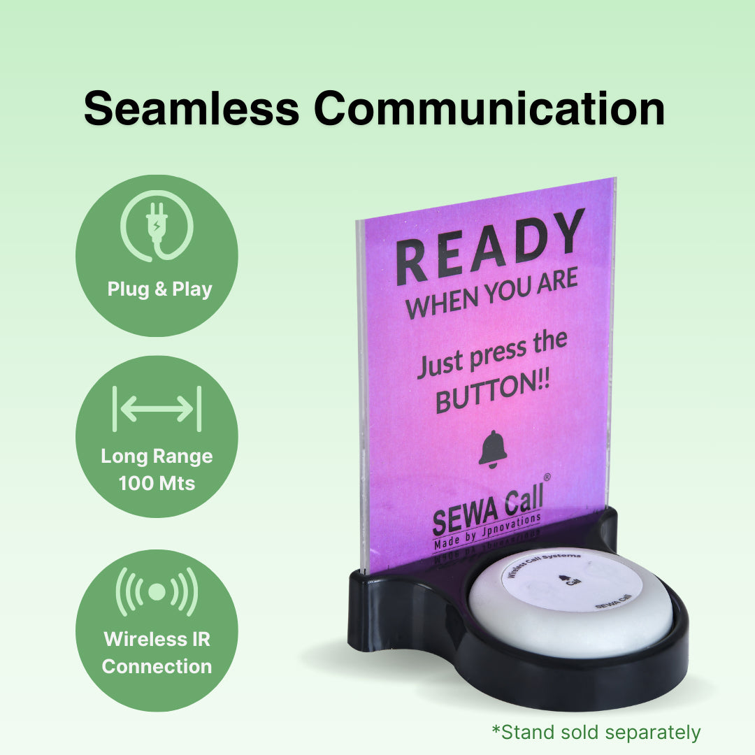 Wireless Office Bell – The Best Hands-Free Calling Solution ( Pack of 20 Buttons and 1 Display )