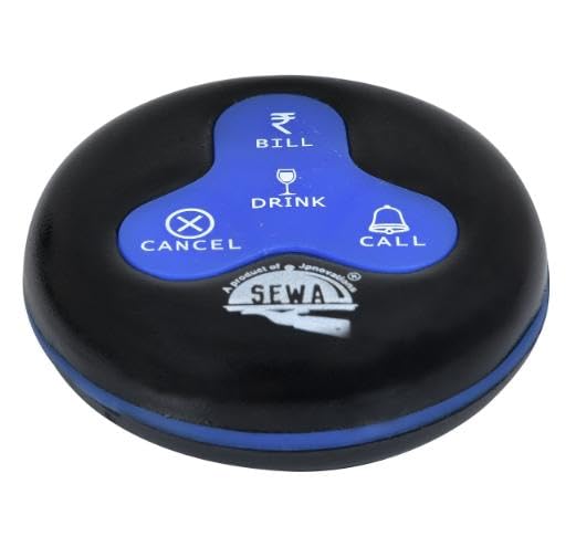 Waiter Calling System (Pack of 1 Display and 15 Waterproof Multi Key Buttons )