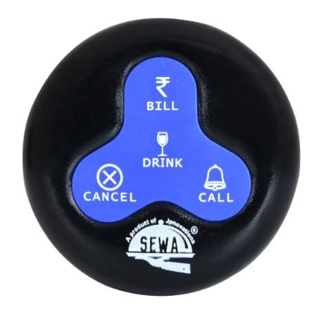 Waiter Calling System (Pack of 1 Display and 15 Waterproof Multi Key Buttons )