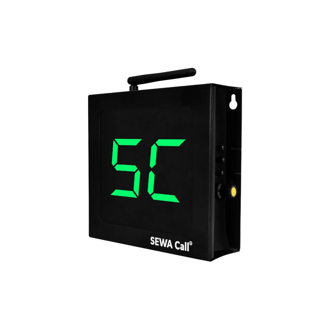 Smart Waiter & Office Staff Calling System (Pack of 5 waterproof  2 Key Buttons and 1 Display )