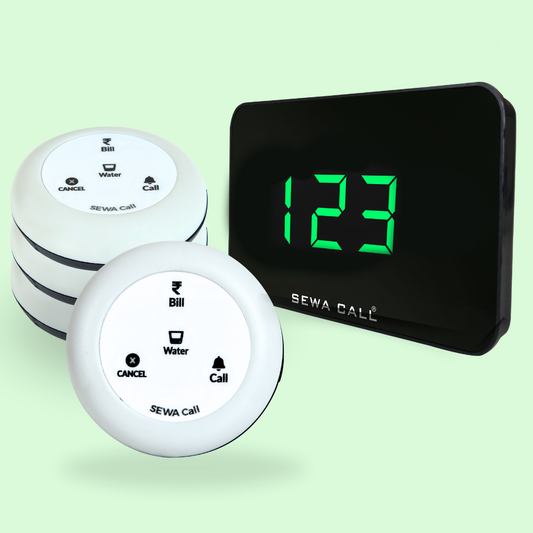 Office and Restaurant Call Bell System ( 4 Multi Key Buttons with Display )