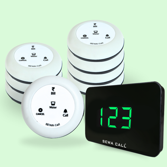Staff & Waiter Calling System – Instant & Reliable Communication(Pack of 8Multi Key Buttons with 1 Display)